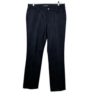 Ralph Lauren Jeans Co Black Demin Gold Shine Shimmer Glitter Y2K Women's 10